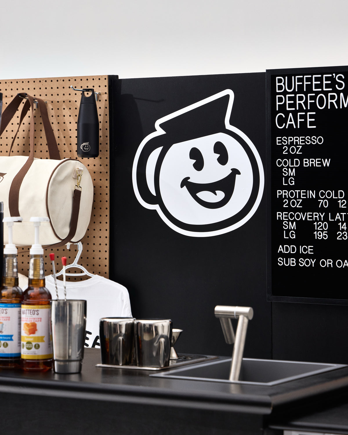 The Buffee's mascot sign on the cart